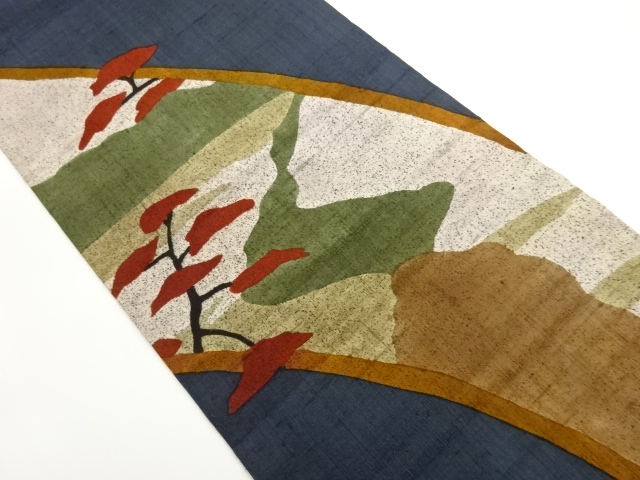 JAPANESE NAGOYA OBI / TSUMUGI / WOVEN MIST